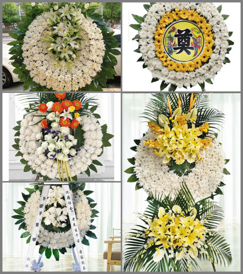 山东青岛即墨市龙泉街道满贡一村花圈速递